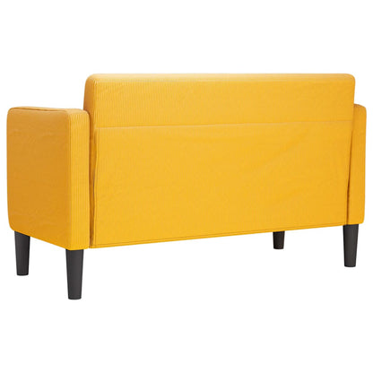 Loveseat soffa ljusgul 109 cm manchestertyg