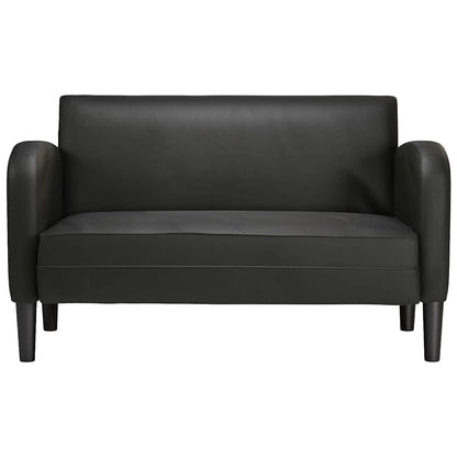 Loveseat soffa svart 110 cm konstläder