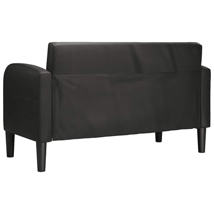 Loveseat soffa svart 110 cm konstläder