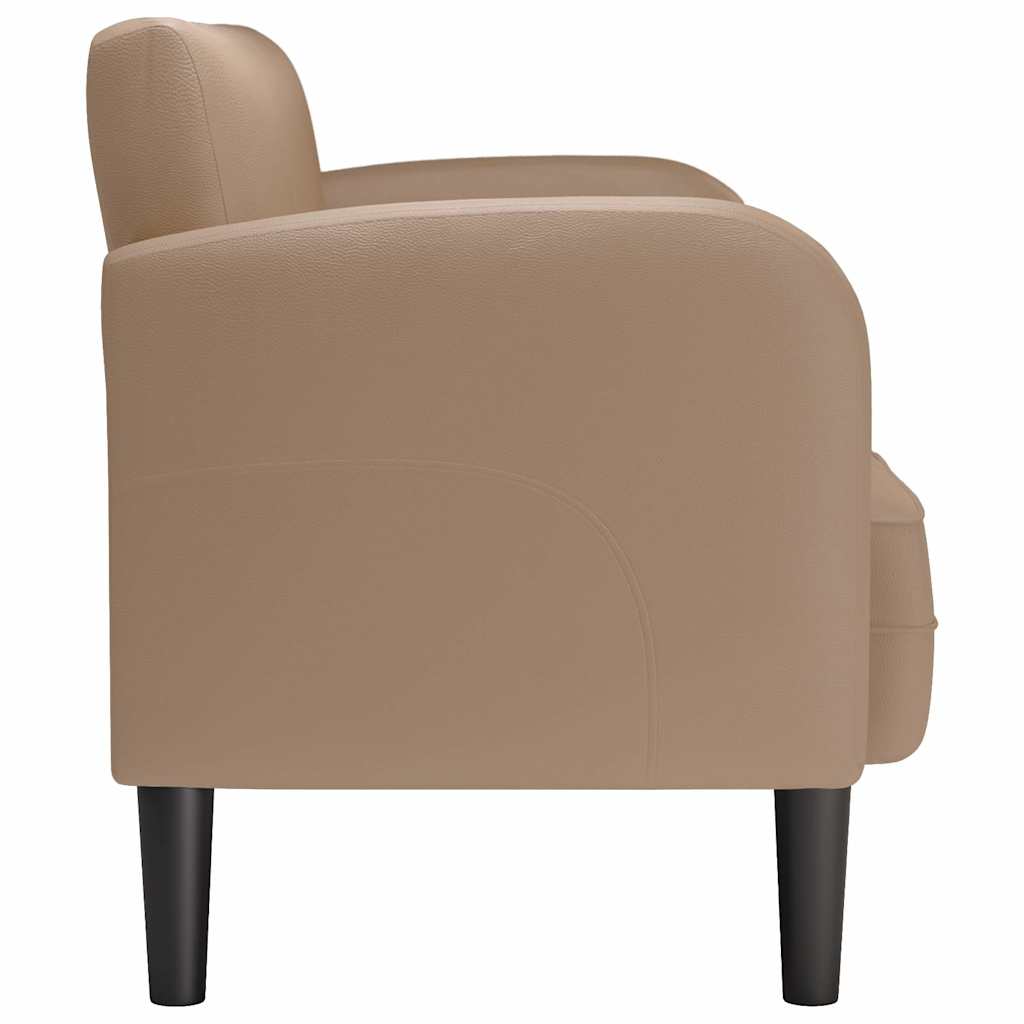 Loveseat soffa cappuccino 110 cm konstläder