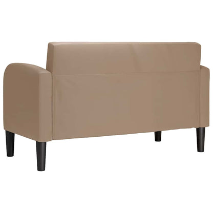 Loveseat soffa cappuccino 110 cm konstläder