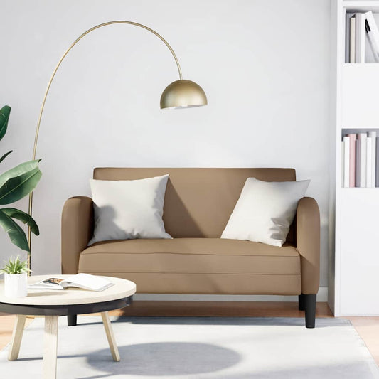 Loveseat soffa cappuccino 110 cm konstläder