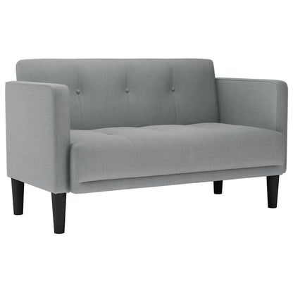 Loveseat soffa ljusgrå 111 cm tyg