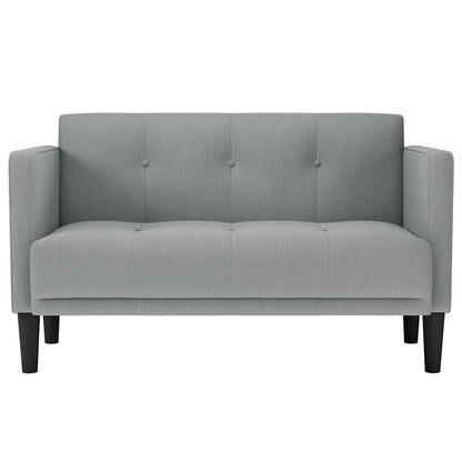 Loveseat soffa ljusgrå 111 cm tyg