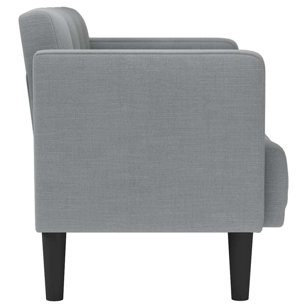 Loveseat soffa ljusgrå 111 cm tyg