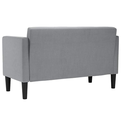 Loveseat soffa ljusgrå 111 cm tyg