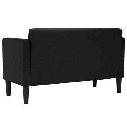 Loveseat soffa svart 111 cm tyg