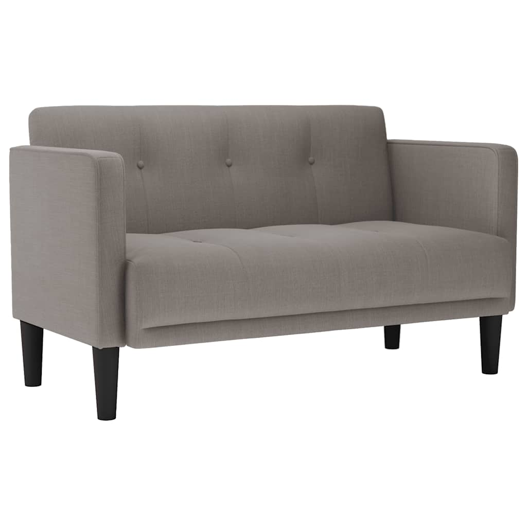 Loveseat soffa taupe 111 cm tyg