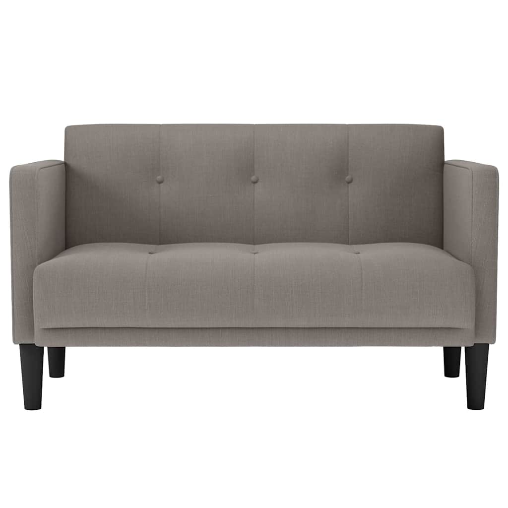 Loveseat soffa taupe 111 cm tyg