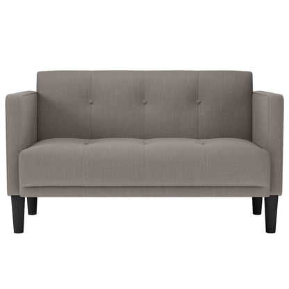 Loveseat soffa taupe 111 cm tyg