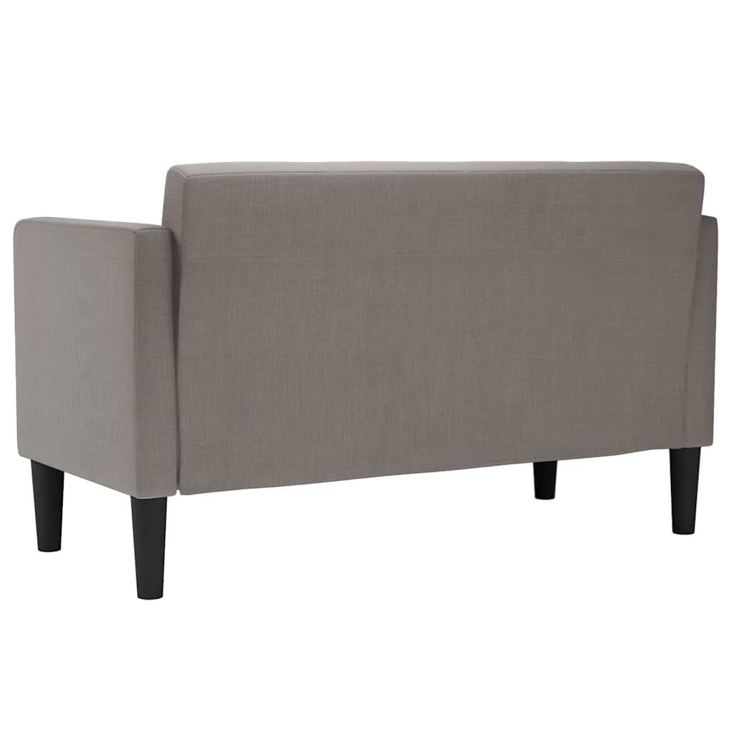 Loveseat soffa taupe 111 cm tyg