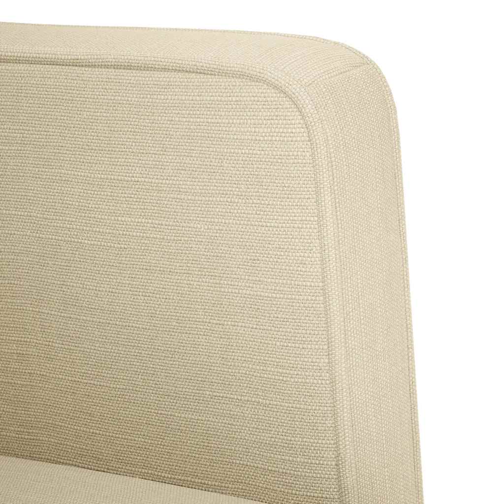 Loveseat soffa cremefärgad 111 cm tyg