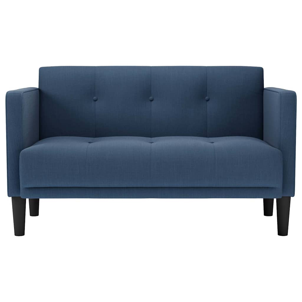 Loveseat soffa blå 111 cm tyg