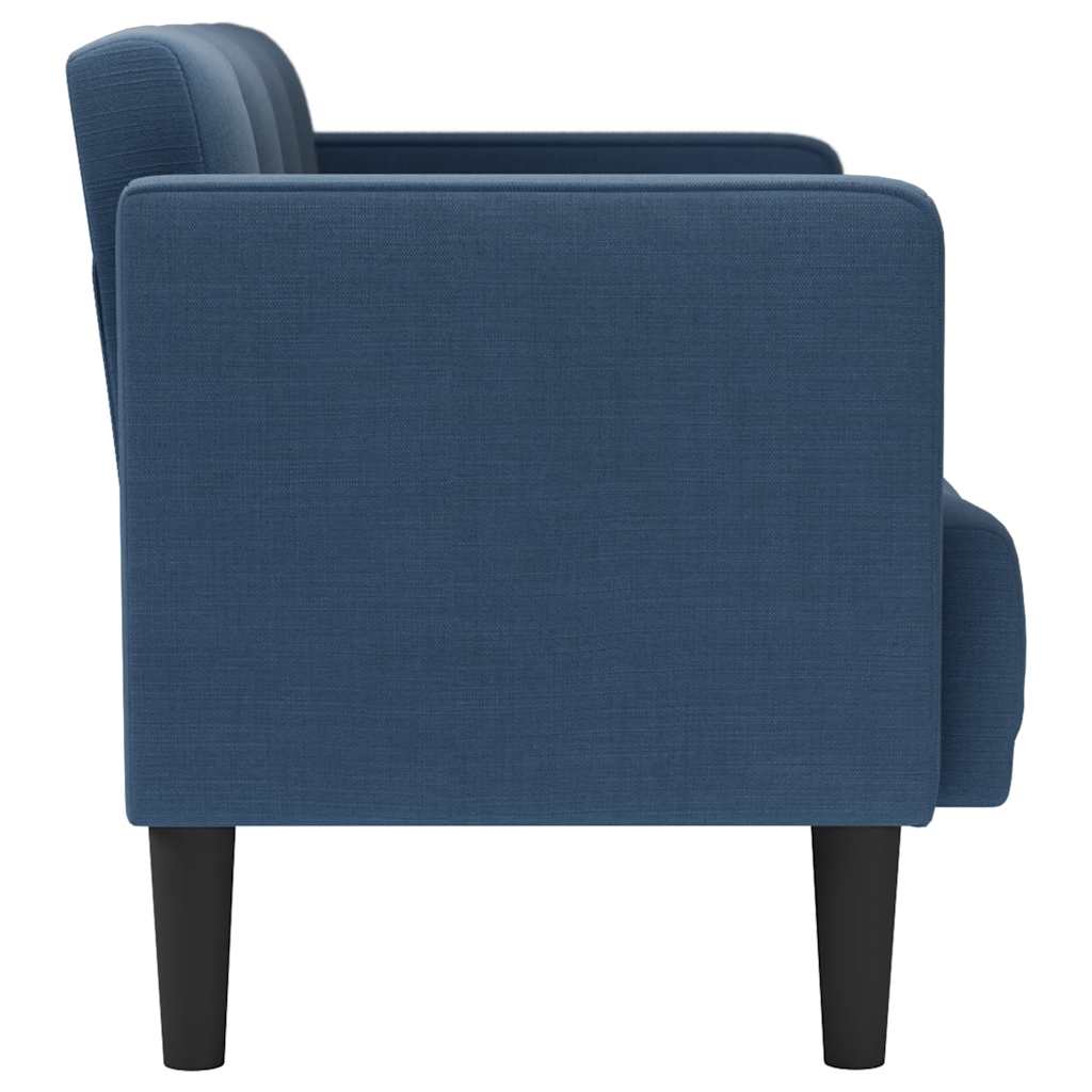 Loveseat soffa blå 111 cm tyg