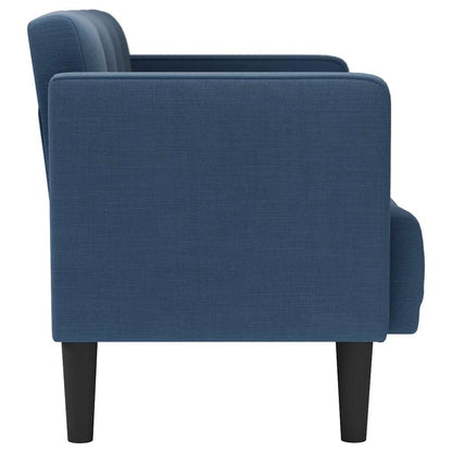 Loveseat soffa blå 111 cm tyg