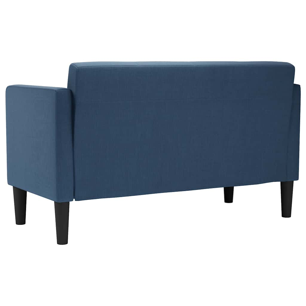 Loveseat soffa blå 111 cm tyg