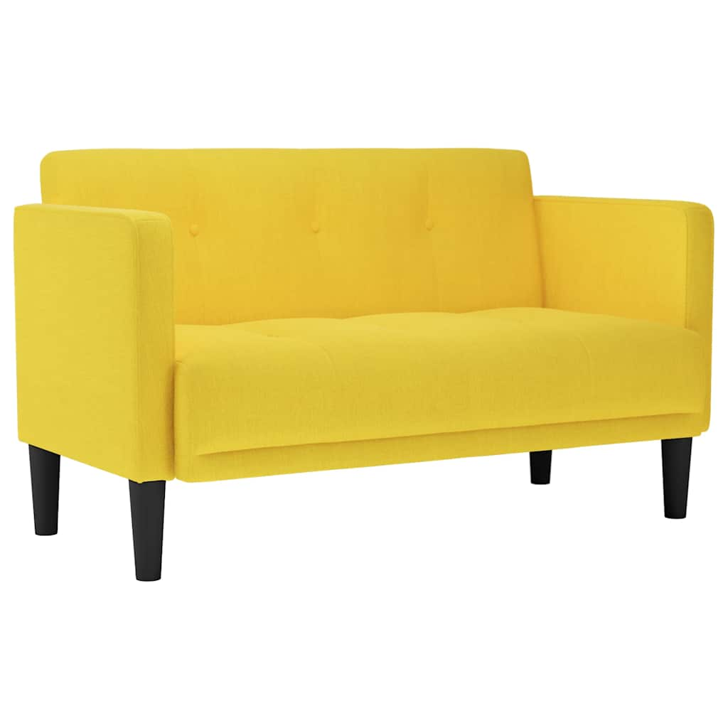 Loveseat soffa gul 111 cm tyg