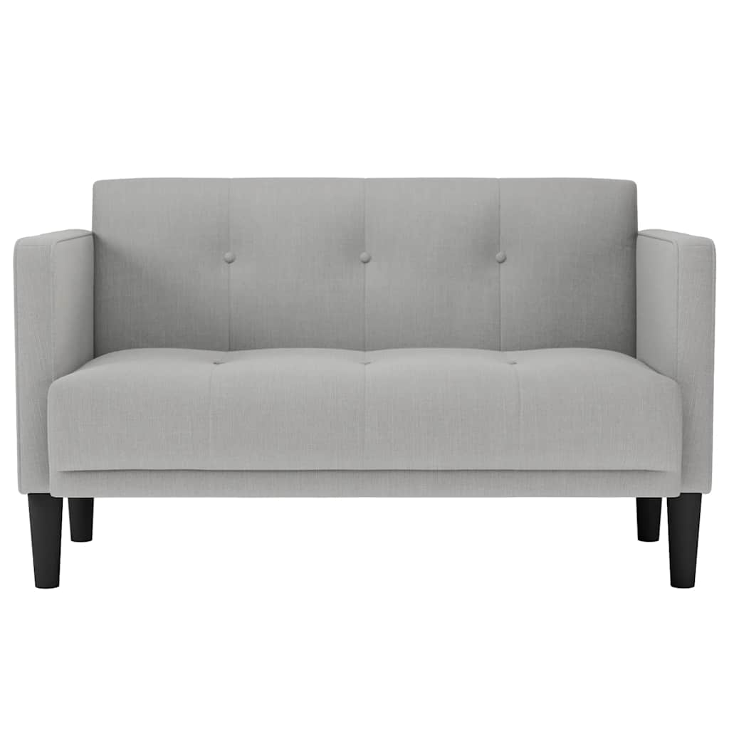 Loveseat soffa molngrå 111 cm tyg