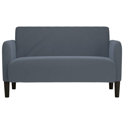 Loveseat soffa mörkgrå 109 cm sammet