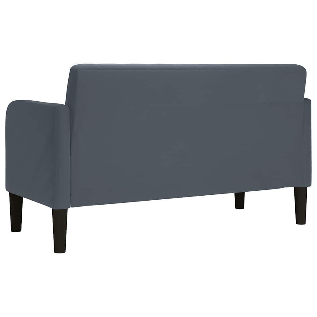 Loveseat soffa mörkgrå 109 cm sammet