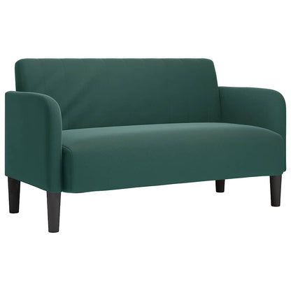 Loveseat soffa mörkgrön 109 cm sammet