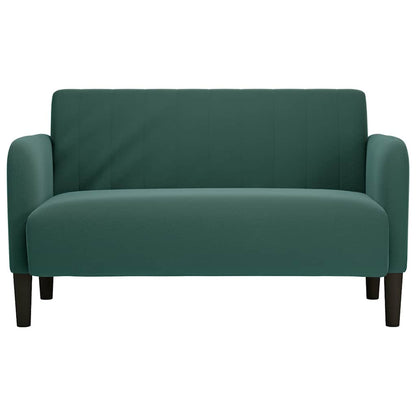 Loveseat soffa mörkgrön 109 cm sammet