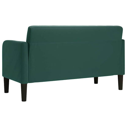 Loveseat soffa mörkgrön 109 cm sammet