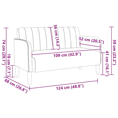 Loveseat soffa mörkgrön 109 cm sammet