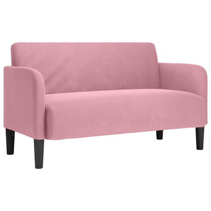 Loveseat soffa rosa 109 cm sammet