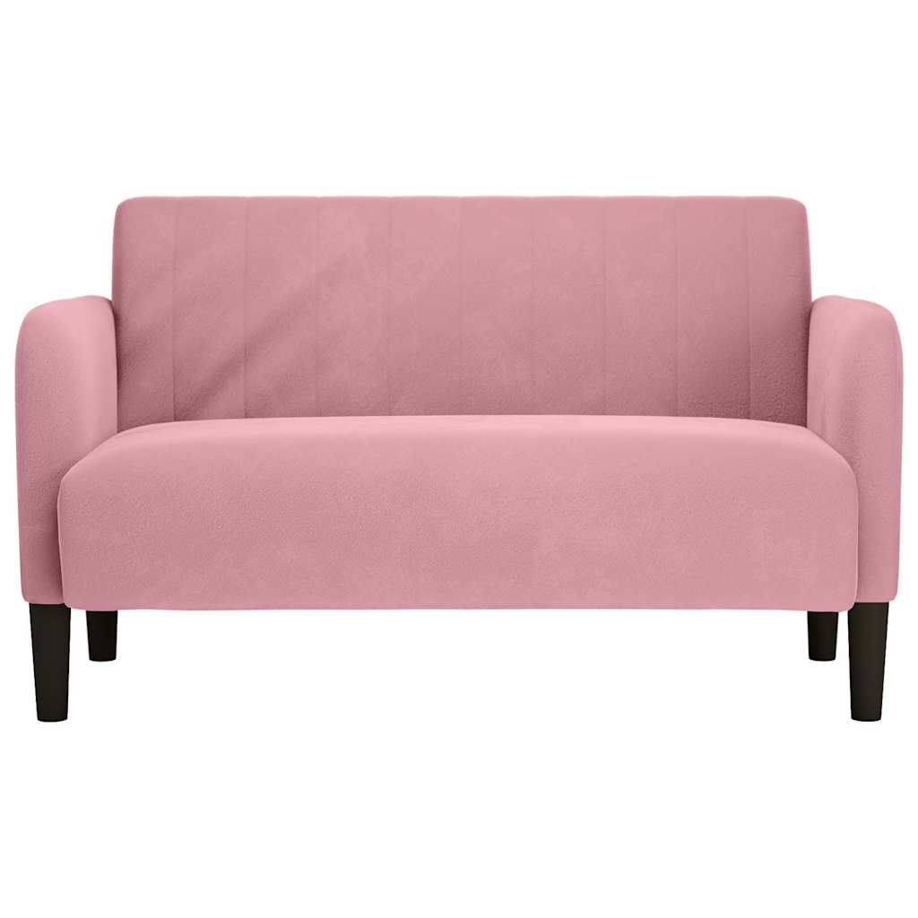 Loveseat soffa rosa 109 cm sammet