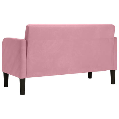 Loveseat soffa rosa 109 cm sammet