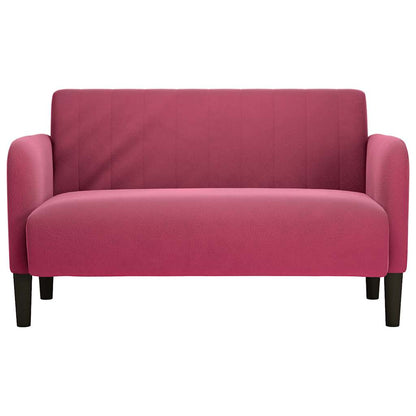 Loveseat soffa vinröd 109 cm sammet