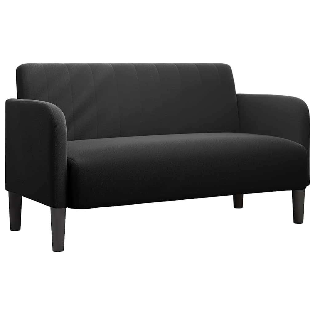 Loveseat soffa svart 109 cm sammet