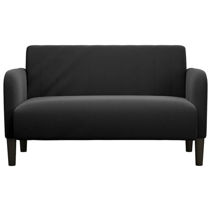 Loveseat soffa svart 109 cm sammet