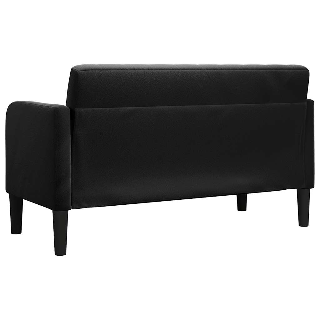 Loveseat soffa svart 109 cm sammet