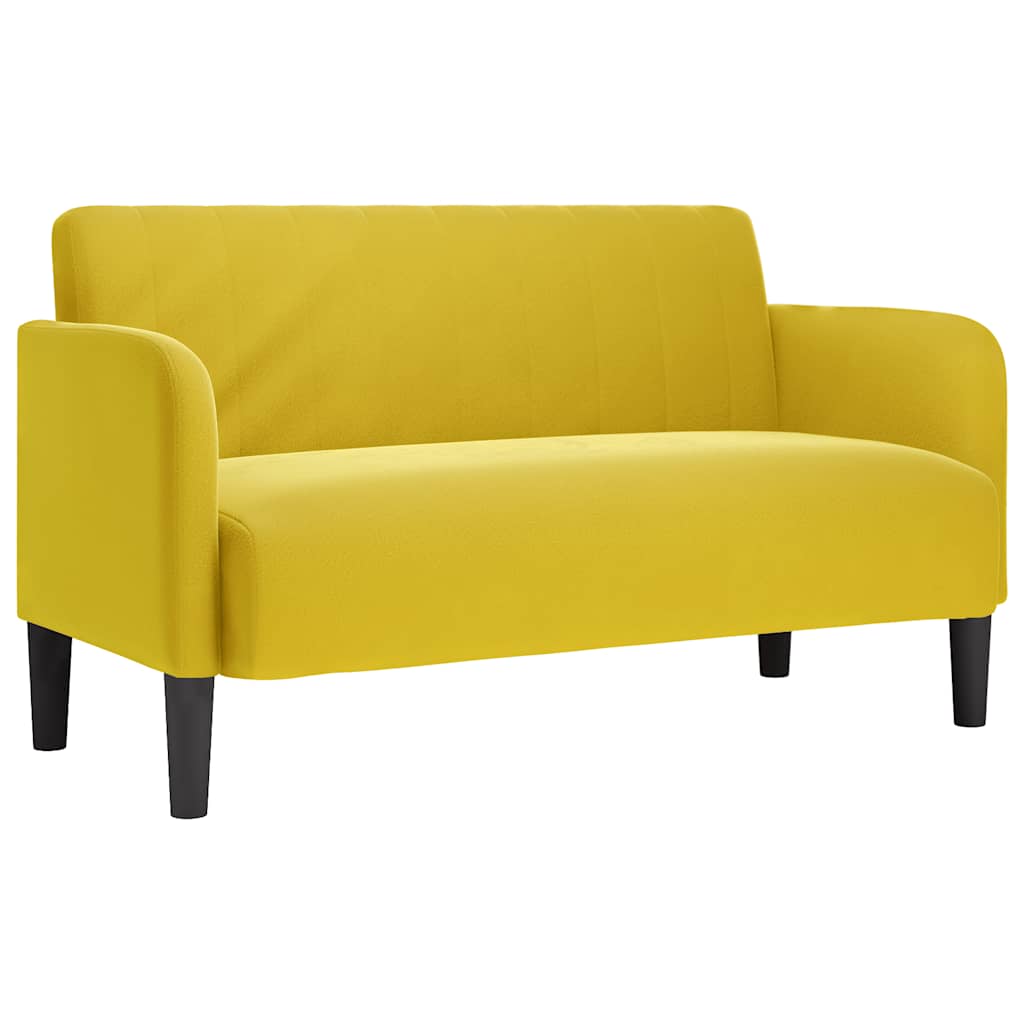 Loveseat soffa gul 109 cm sammet