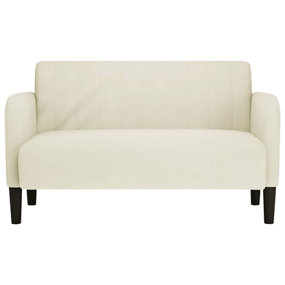 Loveseat soffa creme 109 cm sammet