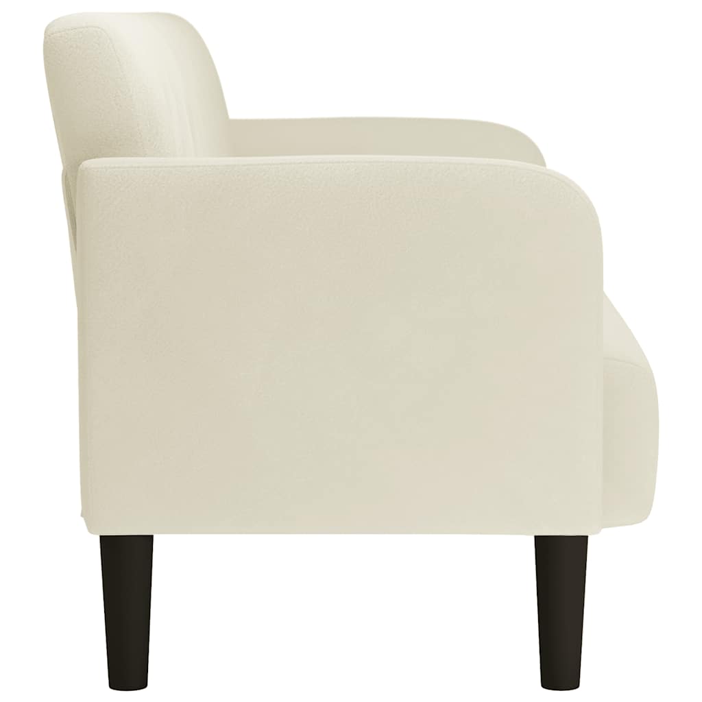 Loveseat soffa creme 109 cm sammet