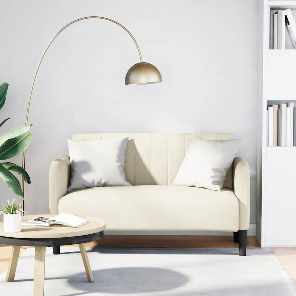 Loveseat soffa creme 109 cm sammet