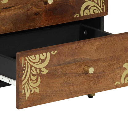 Nattduksbord Honung brun 50 x 33 x 62 cm Massivt mangoträ