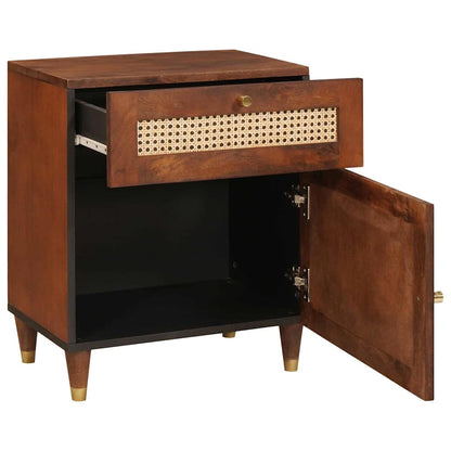 Sängbord med låda 50 x 33 x 60 cm Massivt mangoträ