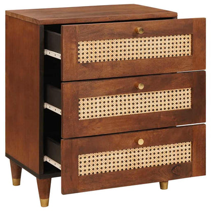 Sängbord med låda 50 x 33 x 62 cm Massivt mangoträ