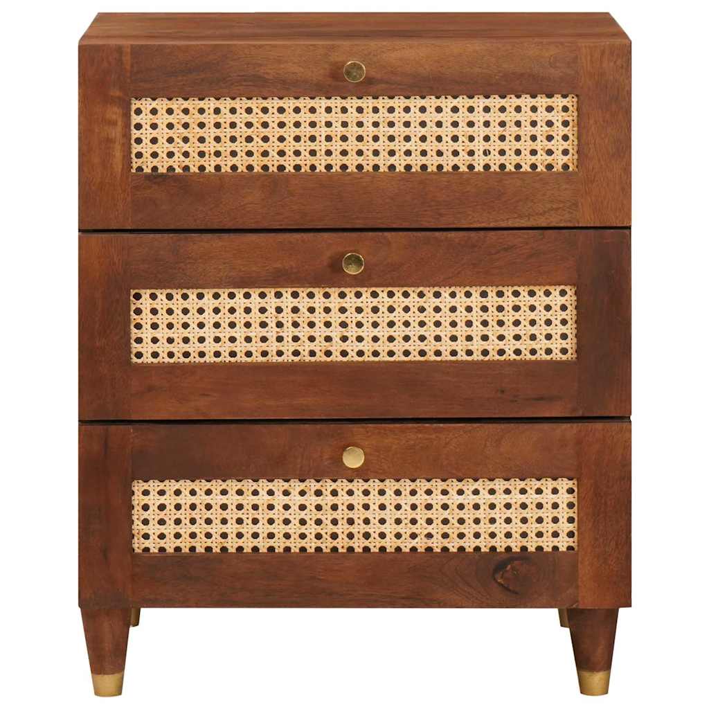 Sängbord med låda 50 x 33 x 62 cm Massivt mangoträ