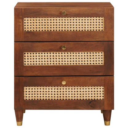 Sängbord med låda 50 x 33 x 62 cm Massivt mangoträ