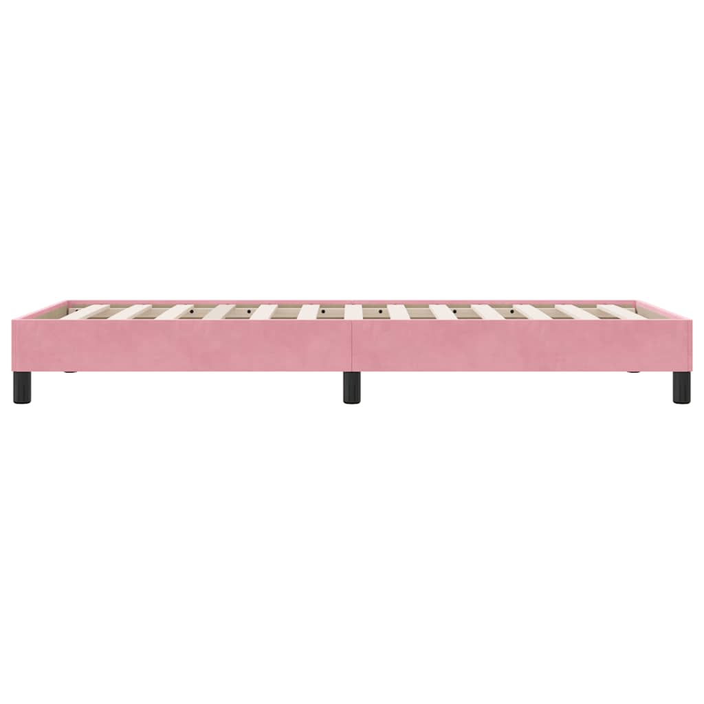 sängram utan madrass rosa 100x210 cm sammet