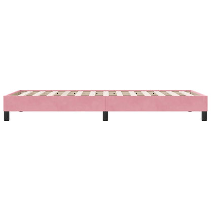 sängram utan madrass rosa 100x210 cm sammet