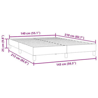 Sängram utan madrass ljusgrå 140x210 cm sammet