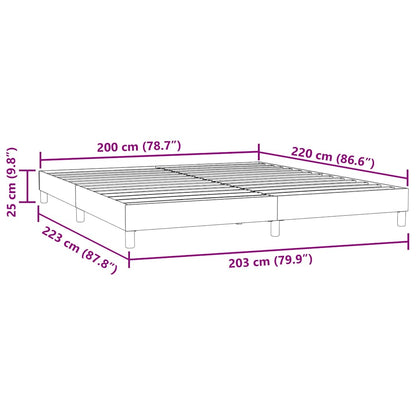 Sängram utan madrass rosa 200x220 cm sammet