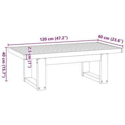 Soffbord NOAIN U-formade ben 120x60x40 cm massiv furu