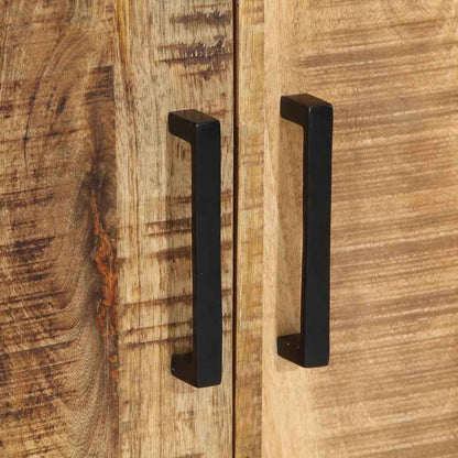 Nattduksbord Brun och svart 50 x 30 x 45 cm Massivt mangoträ